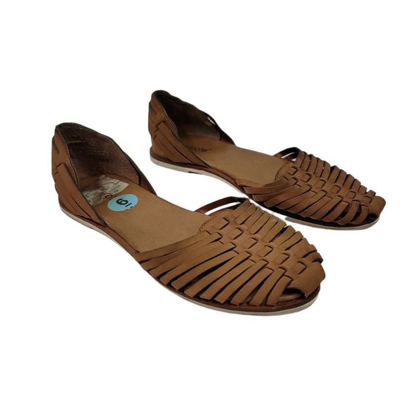 Nicole Huarache Westin Basket Weave Tan Slip On Shoes Size 6 - Picture 4 of 8